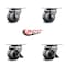 Service Caster Low Profile Thermo 2'' Dual Wheel Top Plate Swivel Caster Set with 2 Brakes, 4PK SCC-DW04S21316-TPRS-2-SLB-2 - alternate 5